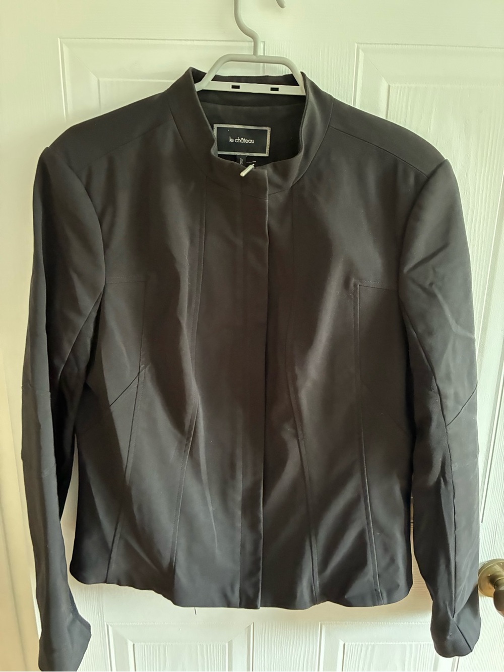 le chateau Women's Dark Charcoal Stand-Collar Jacket